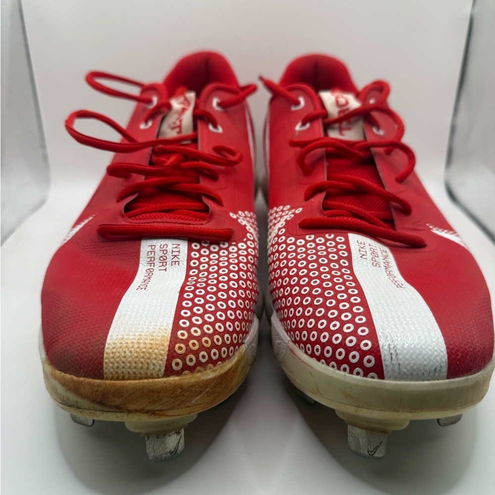 Nike Force Zoom Trout 7 Elite Baseball Cleats Red White Metal Spikes Men’s Sz 13